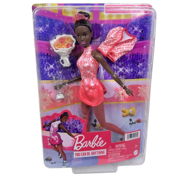 Mattel Barbie You Can Be Anything African American Ice Skater - Picture 1 of 6
